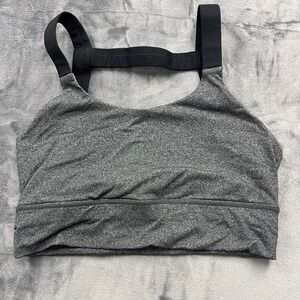 Born Primitive Sports Bra Womens L Grey Heathered Strappy Back Activewear